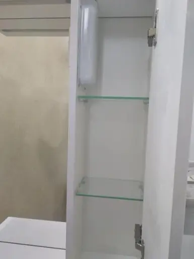 Зеркало со шкафчиком ПиК Симпл правое с LED подсветкой 70 см Белый 30412 - фото 4