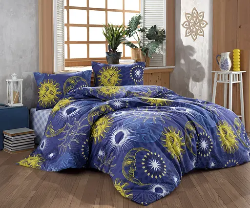 Комплект постільної білизни LightHouse Sun&Moon 4 сезони, бязь, полуторний, 220х160 см, різнокольоровий (2200000551412)