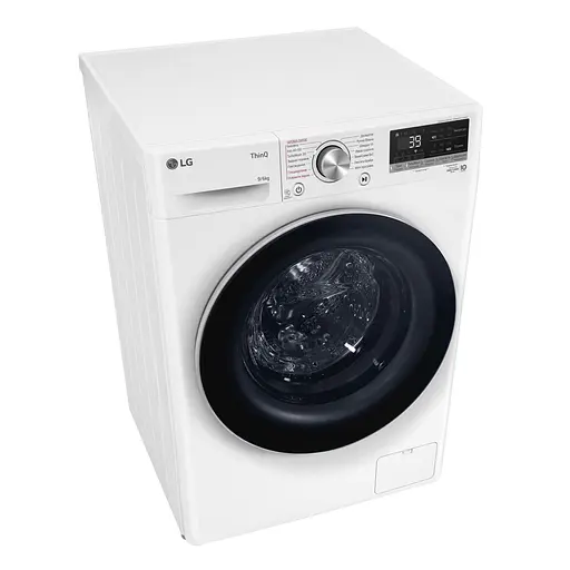 Стирально-сушильная машина LG фронтальная 9(6) кг 1400 А 56 см дисплей пара инвертор белый - фото 8