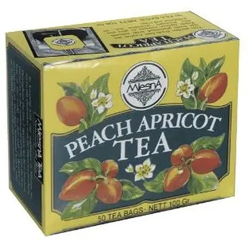 Чай черный Mlesna Персик-абрикос в пакетиках бумажная коробка 100 г - фото 1