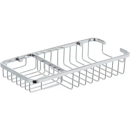 Полка-решетка с мыльницей Zerix LR337 LL1455, Хром - фото 1