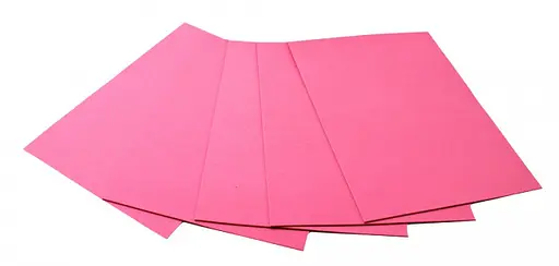 Фоаміран кольоровий, А4, 2 мм, 5 аркушів, Рожевий, EVA-006