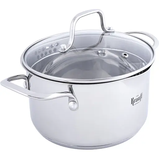 Кастрюля Krauff Cook&Joy со стеклянной крышкой диаметр 20 см 3.5 л (26-238-118) - фото 3