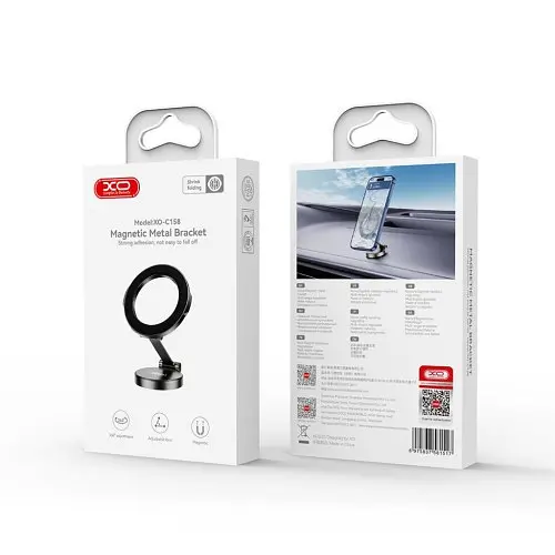 Автодержатель XO C158 magsafe Magnetic 360° Rotating Magnetic Cell Phone Holder черный - фото 5