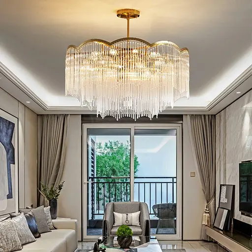 Латунная люстра Maria Theresa в двух размерах Line.F Диаметр 60см - фото 1