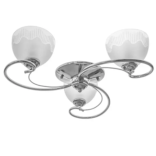 Люстра потолочная Brille в спальню E27 60W CH (LK-593C/3)