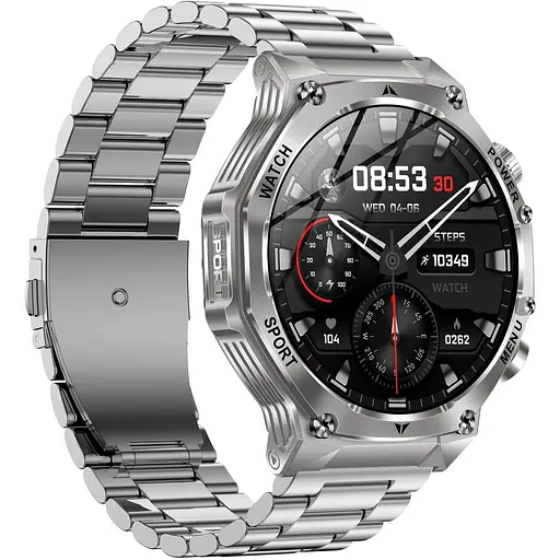 Смарт-часы Uwatch Smart Surf X Pro Steel 2 ремешки серебристые (3382) - фото 4