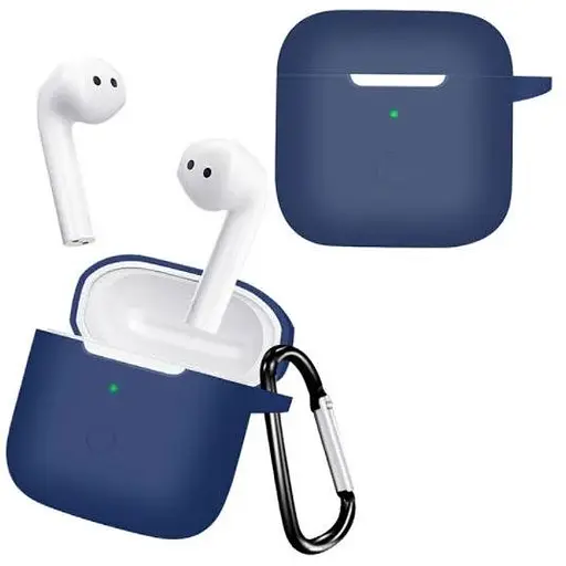 Чехол-накладка DK Silicone Candy Friendly с карабином для Xiaomi Redmi Buds 3 (dark blue)