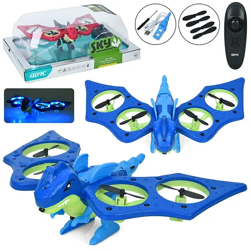 Квадрокоптер Дракон, 22.5x16x8 см, світло, акумулятор, 4D-V48 - фото 5