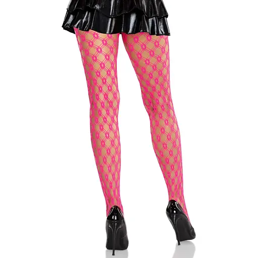 Колготки Leg Avenue Eyelet Net Tights Neon Pink One Size - фото 2