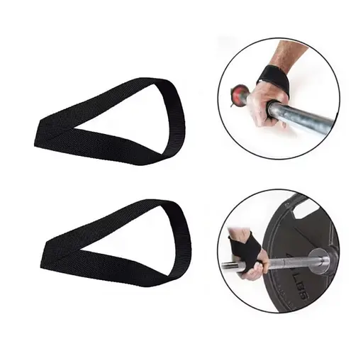 Лямки атлетичні Gym Straps NE-SP-088 для турніка, підтягувань, станової тяги (чорні)