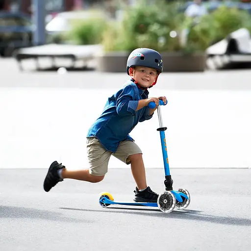 Самокат Micro Mini Deluxe Foldable LED Блакитний океан (MMD200) - фото 9