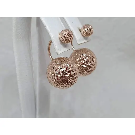 Золоті сережки Favoritum з алмазною гранню. 210336_12 - фото 3