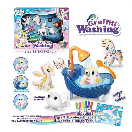 Набір для творчості, 4 фігурки, фломастери, ванночка, 32x12x24 см, 804