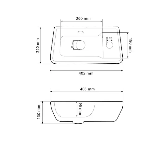 Умивальник VBI Jesi L white підвісний VBI-015614, Білий - фото 4
