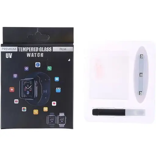 Захисне скло DK для Apple Watch 41mm (Series 7 / 8 / 9) UV Curved (013314) (clear) - фото 3