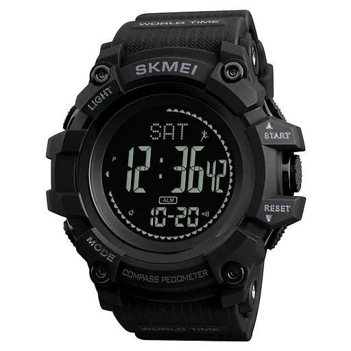 Наручний годинник чоловічий Skmei 1356 Black, 1356BK (12304) - фото 1