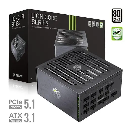 Блок живлення GameMax Lion core 1200P 1200W ATX 3.1 80+ Platinum (Lion core 1200P) - фото 5