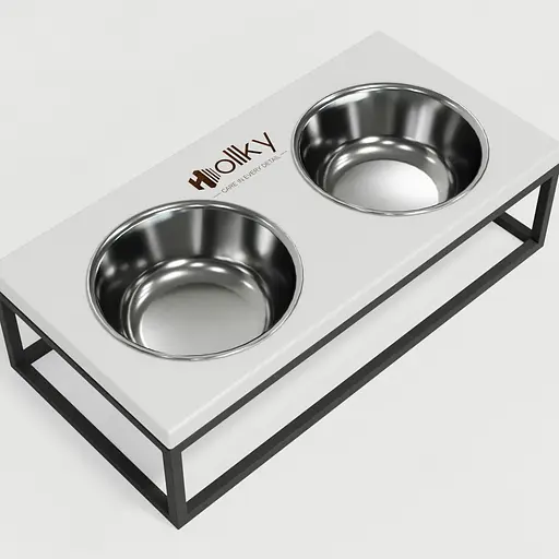 Hollky Base M — миски на підставці для середніх собак та великих котів (2 × 0,95 л) - фото 9