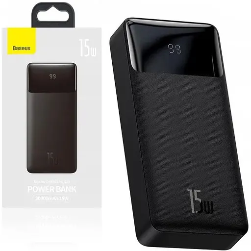 Power Bank Baseus Bipow Digital Display 20000mAh 15W Black (PPBD050101) - фото 2