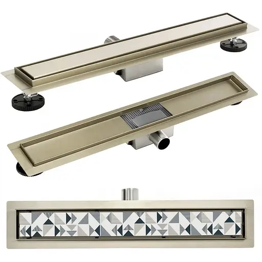 Душовий канал Rea Pure Neo 90 см шампань REA-G7003 - фото 1