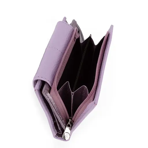 Гаманець жіночий шкіряний маленький Las Fernando 110-103 V бузковий - фото 6