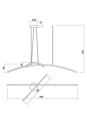Подвесной светильник Redo KATANA SU LED 45W 3000K MWH (4.1.2) 01-2101 - фото 2