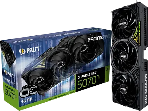 Відеокарта GeForce RTX 5070 Ti 16GB Palit GamingPro OC V1 (NE7507TS19T2-GB2031Y)