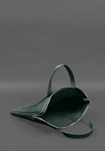 Кожаный чехол BlankNote с ручками для ноутбука 13 дюйм Зеленый - фото 5