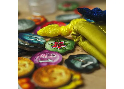 Комплект із 4-х мішечків YELLOWBOX 17х14 см до гри Пройдисвіти Кведлінбурга 4 кольори (ПК001-01) - фото 6