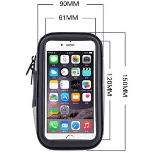 Универсальный держатель для телефона на велосипед Leory в виде чехла размер M для диагонали 5" - фото 6