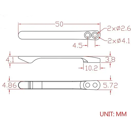 Клипса карманная титановая черная Civivi T001D с титановыми винтами - фото 3