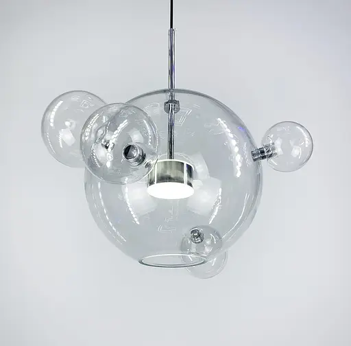 Подвесной светильник-молекула Ø 30 см + 4 шарика в хроме | Line F | Ст. AA397-300+4 CH+CL - фото 2