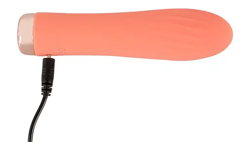 Вибратор Orion Peachy Mini Ribbed 13.6 см оранжевый - фото 4