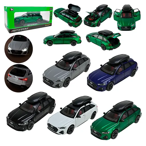 Металева автомодель Автопром 1:24, зі звуковими та світловими ефектами, відкриваються двері (В асортименті) AP7706 - фото 2