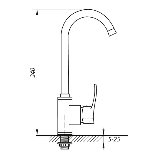 Змішувач для кухні Zerix SAR 279 ZX0412 Хром - фото 2