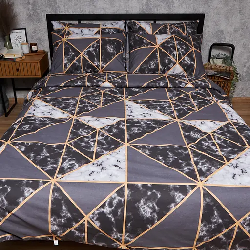 Підковдра Moon&Star Бязь Gold Люкс Marble Gold Полуторна 143x210 см - фото 2