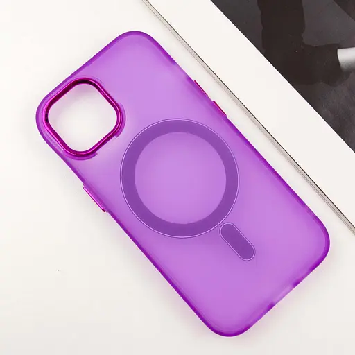 Чехол Epik TPU+PC Lily with MagSafe для Apple iPhone 15, 6.1 Purple - фото 3