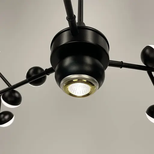 Люстра-молекула в черном цвете на 18 светодиодов Ст. SP 06/18 BK | Line F - фото 2