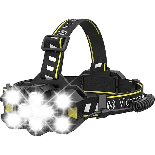 Налобный фонарь Victoper Head - 2023 Модернизированный 11 светодиодных факелов 25000 люмен Светодиодный супер яркий налобный