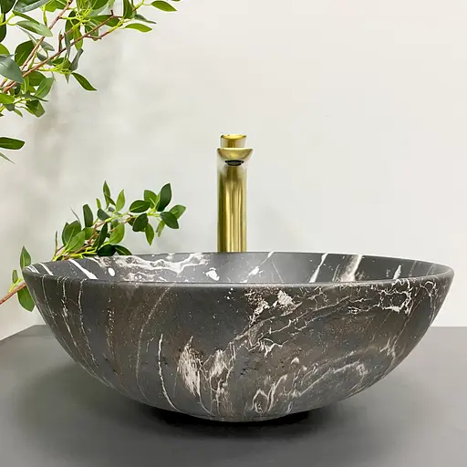 Умивальник VBI Amalfi black onyx matt накладний VBI-013403, Чорний матовий - фото 4