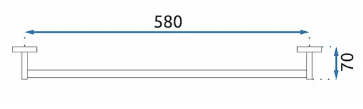 Вішалка одинарна для рушника Rea Erlo 1 хром REA-80000 Хром - фото 3