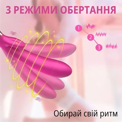 Вібратор I’MCUM Rose Twist з вібрацією, обертанням та насадками (IM-ZDB211) - фото 4