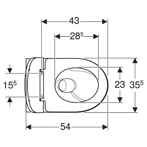 Унитаз подвесной Geberit Selnova TurboFlush 503.083.00.1 с сидением Soft Close, Белый - фото 4