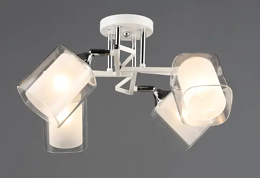 Люстра на 4 плафона B N6652/4 белый+хром