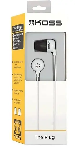 Навушники Koss The Plug Noise Isolating White (196809.101) - фото 5