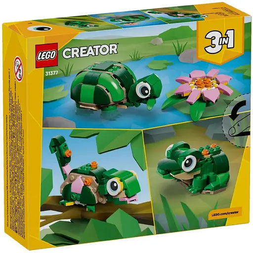 Конструктор LEGO Creator Черепаха з квіткою водяної лілії 124 деталі (31377) - фото 8