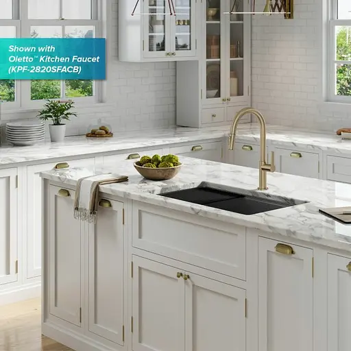 Кухонна мийка Kraus Bellucci KGUW2-33MBL, Чорний - фото 4