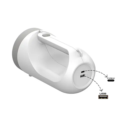 Фонарик ручной светодиодный Horoz Electric Lampard 5W бело-серый - фото 2