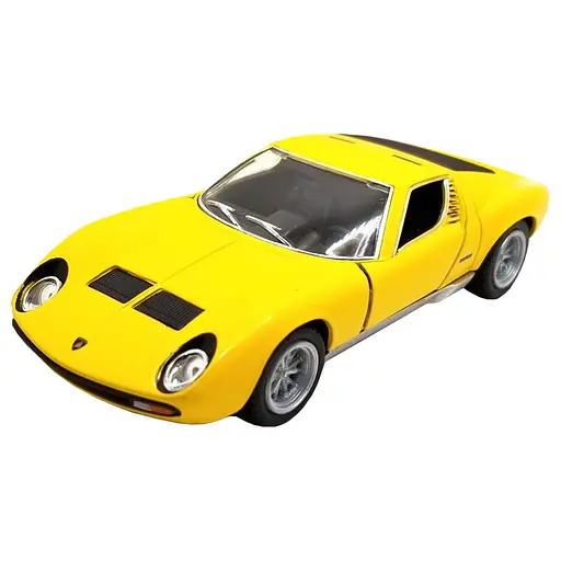 Колекційна машинка "Lamborghini Miura P400 SV" Kinsmart KT5390W(Yellow) масштаб 1:42 - фото 1